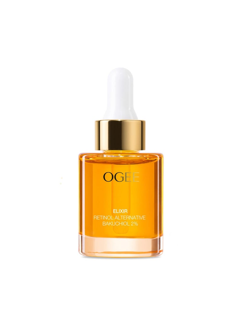 OGEE Ogee Natural Retinol Bakuchiol Serum 2% Elixir - Certified Organic Face Serum for Wrinkles and Fine Lines 