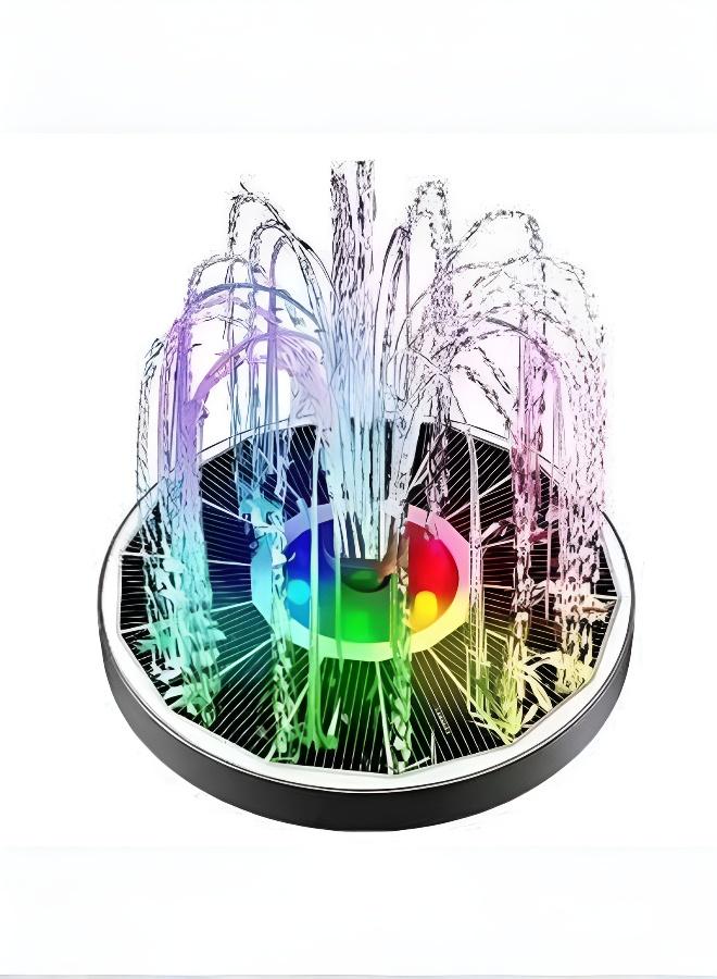 نافورة شمسية عائمة مع أضواء RGB للمسابح والحدائق - Image 1