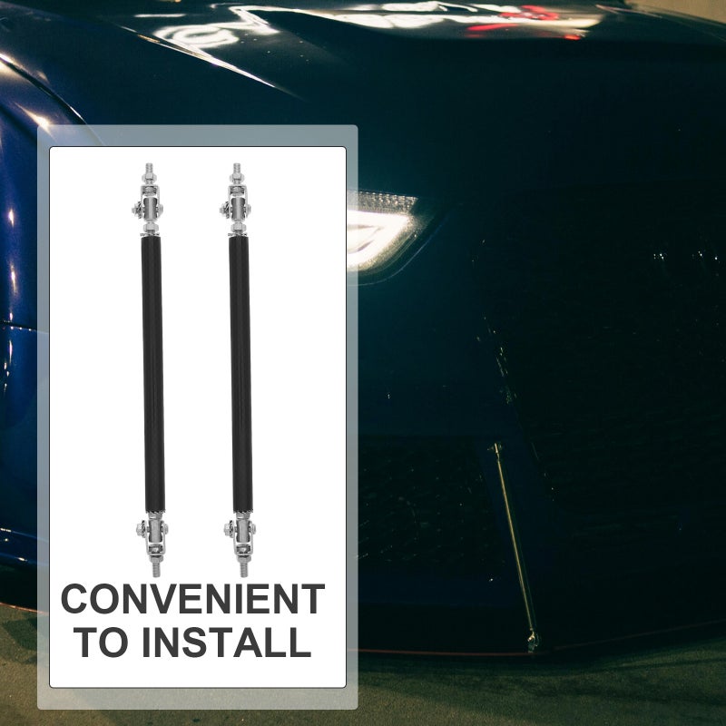1 Pair Universal Adjustable Front Bumper Lips Splitter Support Rods Strut Tie Rods For Vehicle Bumper Diffuser Front Bumper Guard Rear Bumper Lips Rod Replacement - Image 4