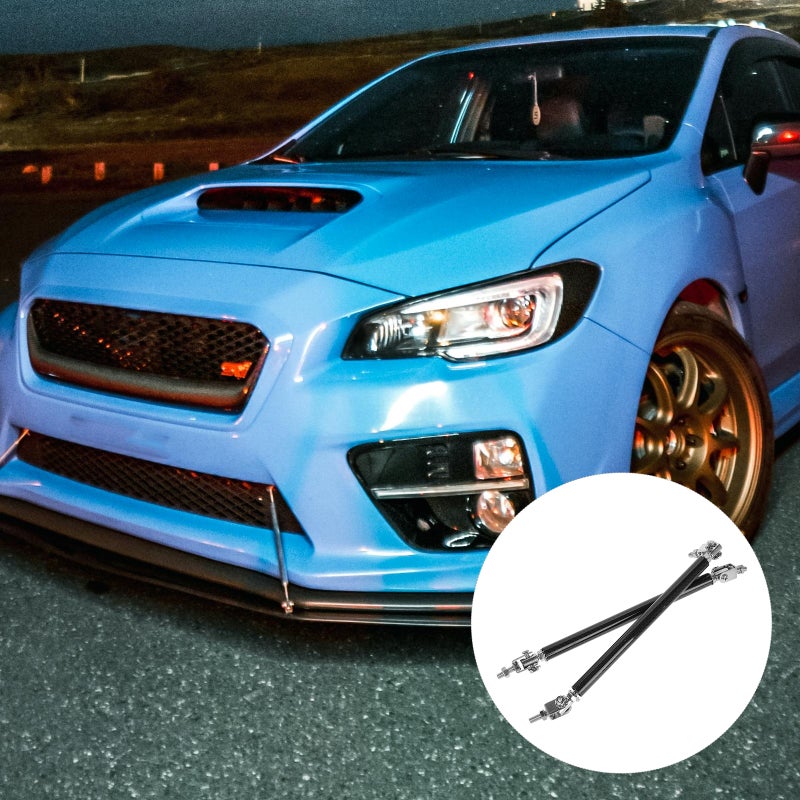 1 Pair Universal Adjustable Front Bumper Lips Splitter Support Rods Strut Tie Rods For Vehicle Bumper Diffuser Front Bumper Guard Rear Bumper Lips Rod Replacement - Image 1