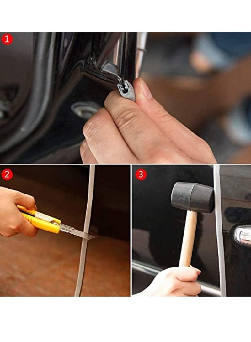 5 Meter Car Door Edge Guards U Shape Trim Rubber Protector Grey - Image 5