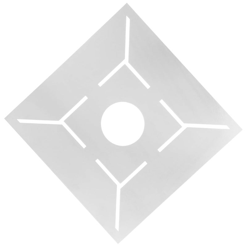 Stainless Steel Floor Drain Measuring Ruler with Hollow Pattern for Accurate Tile Cutting - Image 1