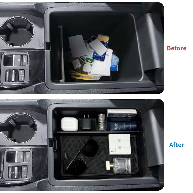 Zxiaochun Center Console Organizer Tray for 2023 2024 2025 2026 Honda Pilot & 2024 2025 2026 Honda Passport & 2024 2025 2026 Ridgeline Accessories, Armrest Box Storage Organizer Divider - Image 2