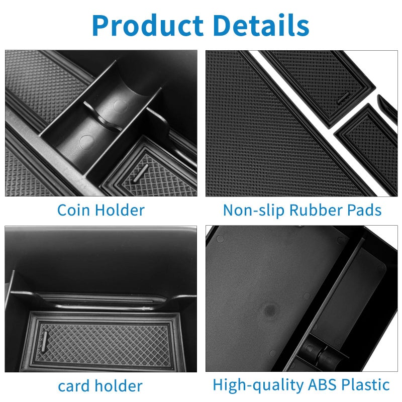 Zxiaochun Center Console Organizer Tray for 2023 2024 2025 2026 Honda Pilot & 2024 2025 2026 Honda Passport & 2024 2025 2026 Ridgeline Accessories, Armrest Box Storage Organizer Divider - Image 4