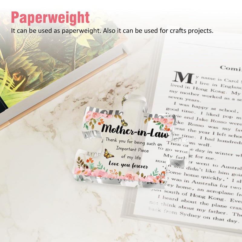 Buioata Mother in Law Gifts - Acrylic Puzzle Piece  Gifts for Mother in Law  Mother in Law Birthday Gifts  Mother-in-law Mothers Day Anniversary Love Gifts  3.9 x 3.3 inch - Image 4