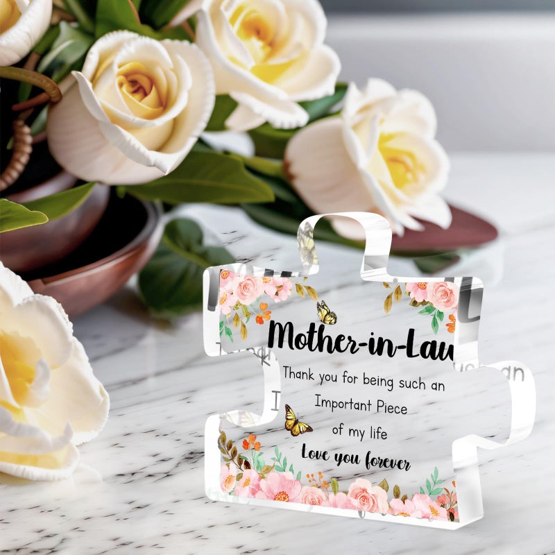 Buioata Mother in Law Gifts - Acrylic Puzzle Piece  Gifts for Mother in Law  Mother in Law Birthday Gifts  Mother-in-law Mothers Day Anniversary Love Gifts  3.9 x 3.3 inch - Image 5
