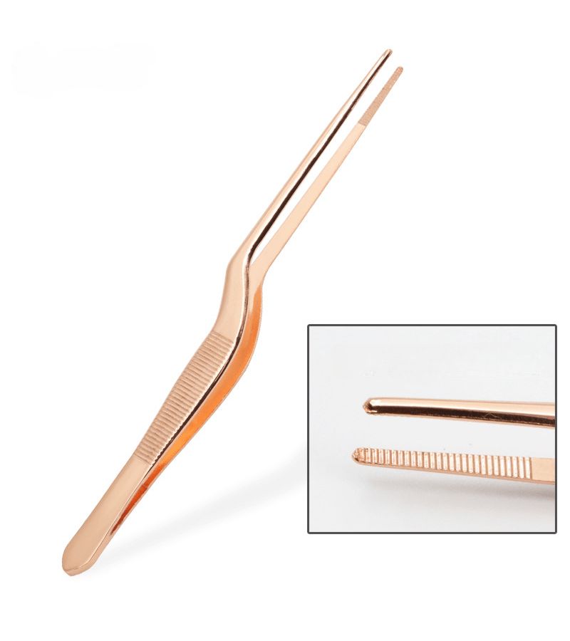 Stainless Steel Crank Tweezer Multipurpose Anti Slip Green Tweezers Clip Health And DIY Beauty Tool - Image 5