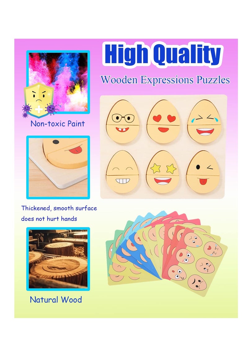 SYOSI Montessori Toys for 2-6 Year Old,Toddlers Wooden Expressions 32 in 1 Preschool Kids Wood Gifts,Autism Sensory Educational Toys for Boys Girls Age 3-5, Stocking Stuffers for Kids - Image 4