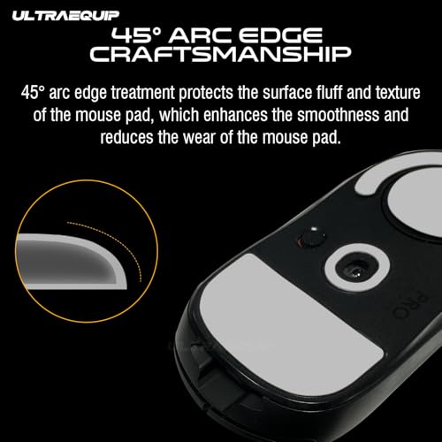 ULTRAEQUIP 2-Pack Balanced Mouse Skates for G Pro X Superlight 2 Skates Smooth PTFE Replacement Mouse Skates Feet, Restore the Feel, 2.5D Curved Edges, Durable, 3M Adhesive, Grey - Image 4