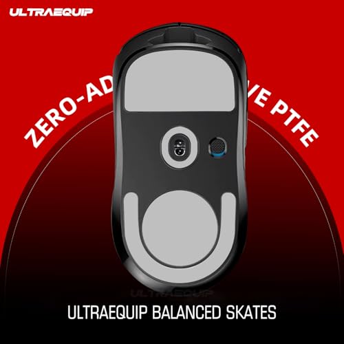 ULTRAEQUIP 2-Pack Balanced Mouse Skates for G Pro X Superlight 2 Skates Smooth PTFE Replacement Mouse Skates Feet, Restore the Feel, 2.5D Curved Edges, Durable, 3M Adhesive, Grey - Image 2