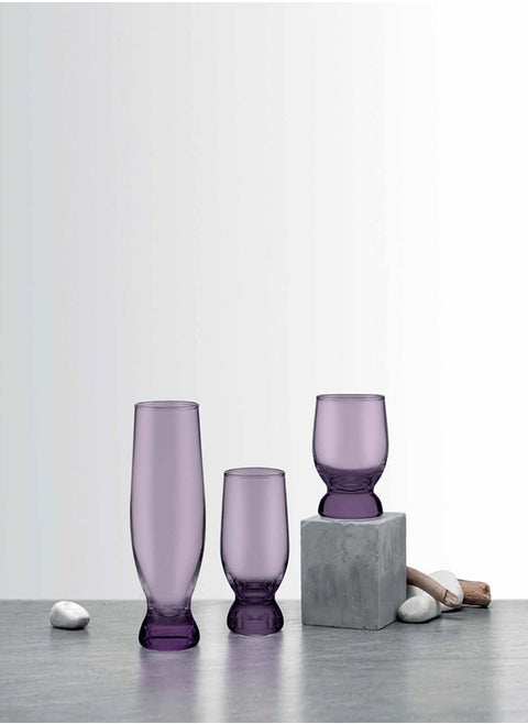 18 Piece Aquatic Pasabahce Mug Set Purple