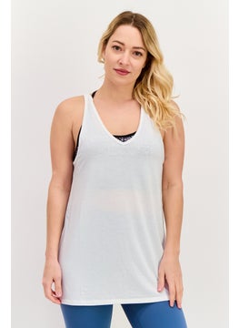 Champion Women Athletic Fit Training Tank Top, White  - Image 1