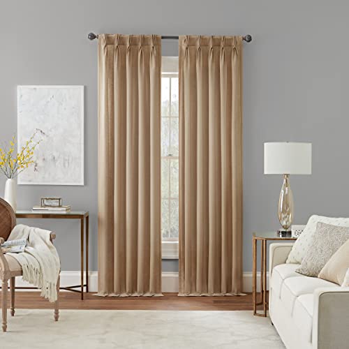 Waverly Serendipity Pinch Pleat Light-Filtering Window Panel, 25" X 84", Linen - Image 2