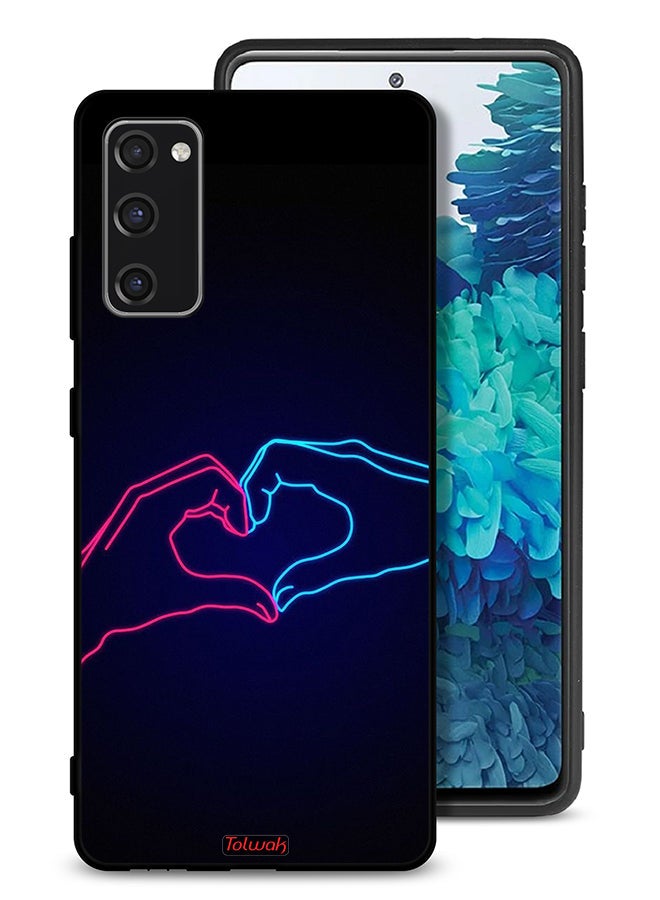 Tolwak Samsung Galaxy S20 FE Protective Case Cover Touching Hand Making Heart - Image 1