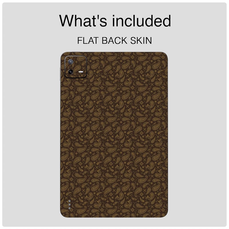 Capes Tablet Skins for Xiaomi Pad 6 | Ultra-Thin Protective Film | Anti-Scratch Vinyl Decal Skin | Not Case/Cover (Brown Paisley, Back Skin) - Image 2