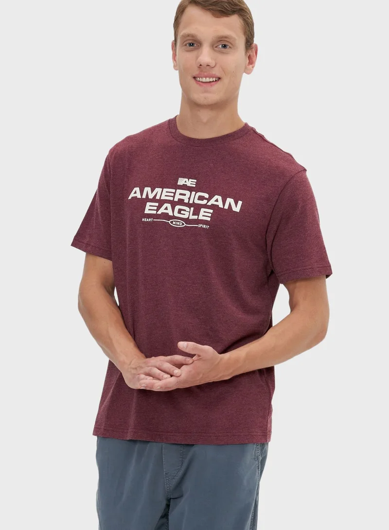 امريكان ايجل Graphic Crew Neck T-Shirt