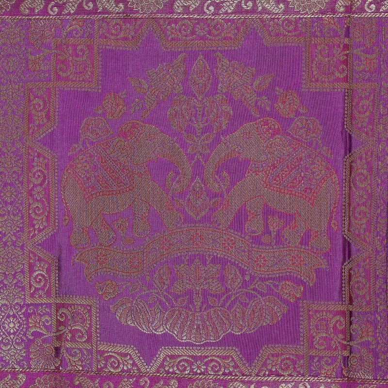 E - Ezra طاولة طعام مركزية EEZRA 4 6 مقاعد مع عداء طاولة من حرير الفيل بتصميم بروكاد مستطيل 16 × 60 - Image 3