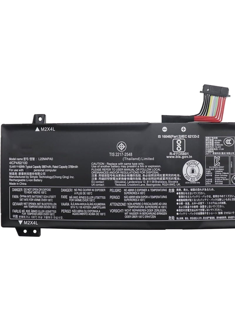 Terabyte L22M4PA0 L22B4PA0 L22D4PA0 L22X4PA0 Laptop Battery Replacement for Lenovo LOQ 15APH8 15IRH8 16APH8 16IRH8 / IdeaPad 1-15IAU7 / Legion Slim 5-16APH8 5-16IRH8 Series(15.44V 60Wh) - Image 2