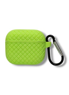 Generic AirPods 3 Silicone Case with Stylish Ribbed Design - Phosphor Green  - Image 2