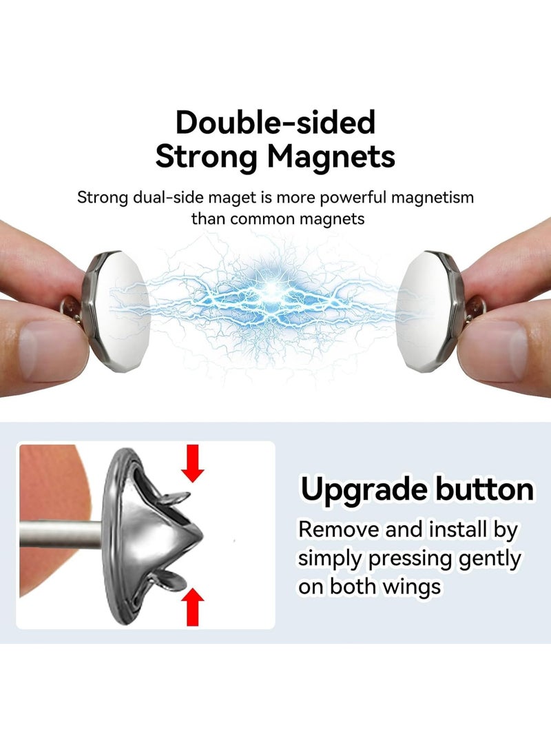 20 Pairs Magnetic Curtain Closure Weights With Back Tack - Prevent Shower Liner From Blowing Around - Works for Drapery, Flag, Tablecloth - Image 5