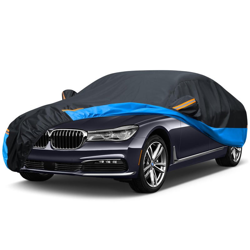FSGRICH Car Cover Waterproof All Weather Outdoor Windproof Dustproof UV Protection Fit Sedan Audi A7,Buick Century,Honda Accord,Chevrolet ss - Image 5