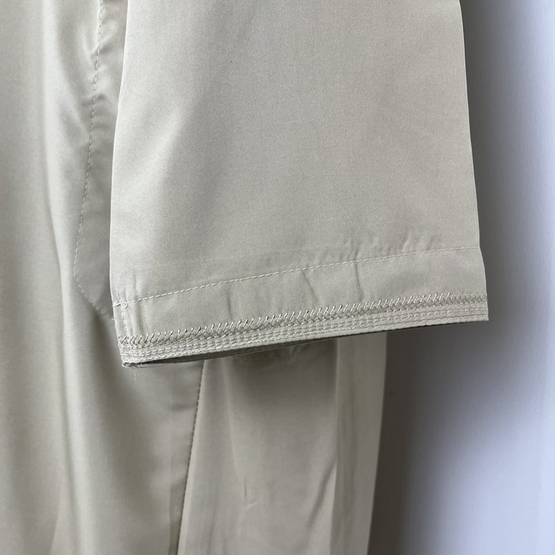 Men's Ethnic Long Kurta with Solid Color, Round Neck, Embroidered Accents, and Pocket Detail - Polyester Casual Wear - Image 4