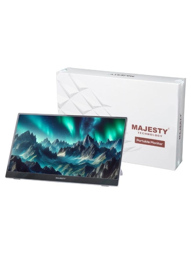 Majesty Majesty Portable Monitor 15.6 Inch Ultra Clear Touch Screen Foldable Lightweight Monitor Works with Laptop, Mac, PC, USB 3, Playstation, Xbox, Receiver - Charcoal Grey,  - Image 2