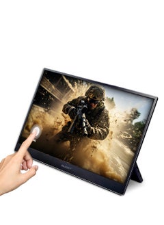 Majesty Majesty Portable Monitor 15.6 Inch Ultra Clear Touch Screen Foldable Lightweight Monitor Works with Laptop, Mac, PC, USB 3, Playstation, Xbox, Receiver - Charcoal Grey,  - Image 1