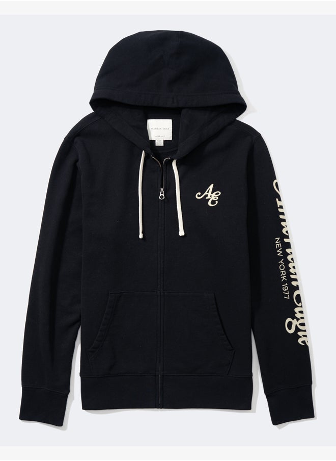 American Eagle - AE Graphic Zip-Up Hoodie - Image 1