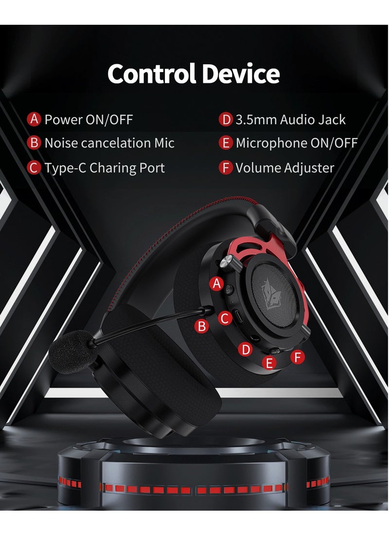 NUBWO - 2.4G Wireless USB Gaming Headset with Noise Cancelling Mic,3D Surround Sound, Soft Memory Earmuffs for PC PS4 PS5 - Image 1