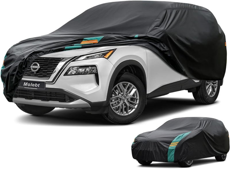 Molebt SUV Cover Waterproof All Weather for SUV & Jeep, Universal Fit for Honda CR-V, Toyota RAV4, Subaru Outback, BMW X3, Nissan Rogue, etc. Rain Winter Sun Protection. (Length: 182"-190") - Image 1