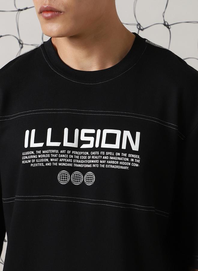 Hubberholme Graphic Print Cotton Oversized T-Shirt - Image 3