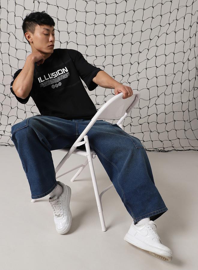 Hubberholme Graphic Print Cotton Oversized T-Shirt - Image 5