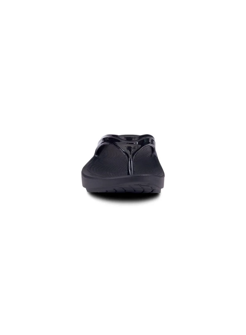 OOFOS UNISEX OOLALA THONG SPORTS SANDALS BLACK