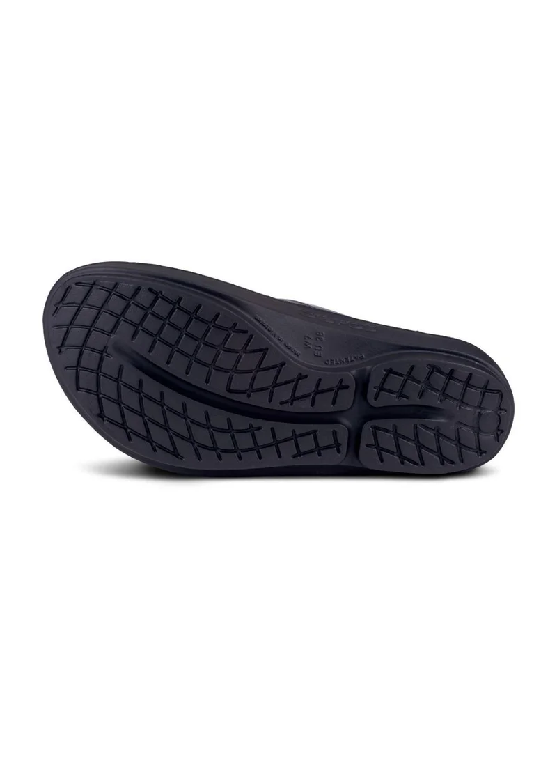 OOFOS UNISEX OOLALA THONG SPORTS SANDALS BLACK