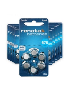 Renata 60-Pieces Renata (Size 675) Hearing Aid 1.45V Zinc-Air 0% Mercury Batteries  - Image 1