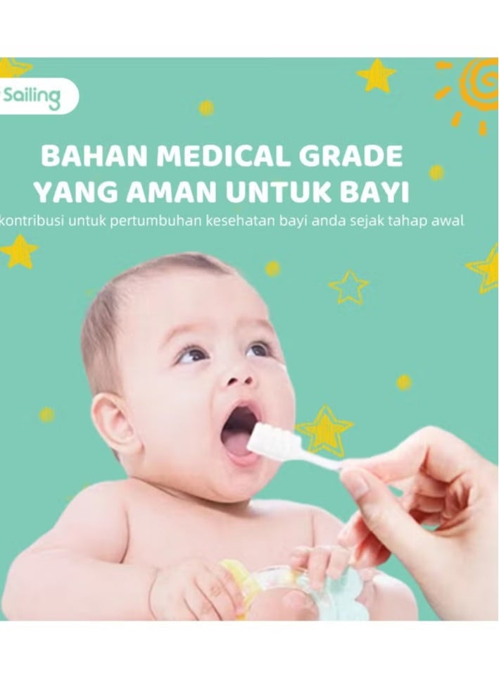 DMG TECH Baby tongue cleaner baby toothbrush disposable infant toothbrush to clean baby's mouth baby soft gauze toothbrush newborn oral cleaning stick dental care  - Image 2
