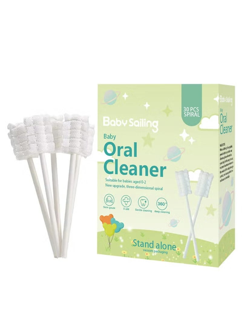 DMG TECH Baby tongue cleaner baby toothbrush disposable infant toothbrush to clean baby's mouth baby soft gauze toothbrush newborn oral cleaning stick dental care  - Image 1