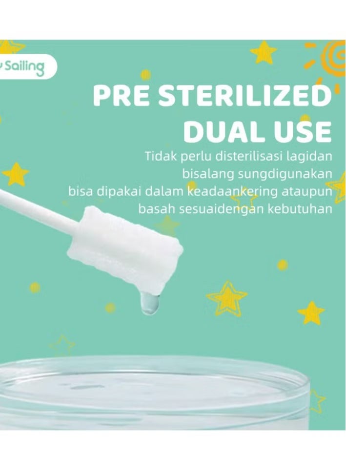 DMG TECH Baby tongue cleaner baby toothbrush disposable infant toothbrush to clean baby's mouth baby soft gauze toothbrush newborn oral cleaning stick dental care  - Image 3