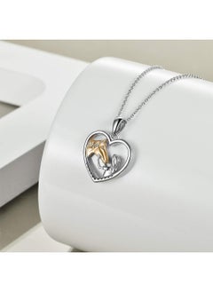 Generic Girl And Horse Necklace For Girls Sterling Silver Horse Jewellery Gifts For Women  - Image 2