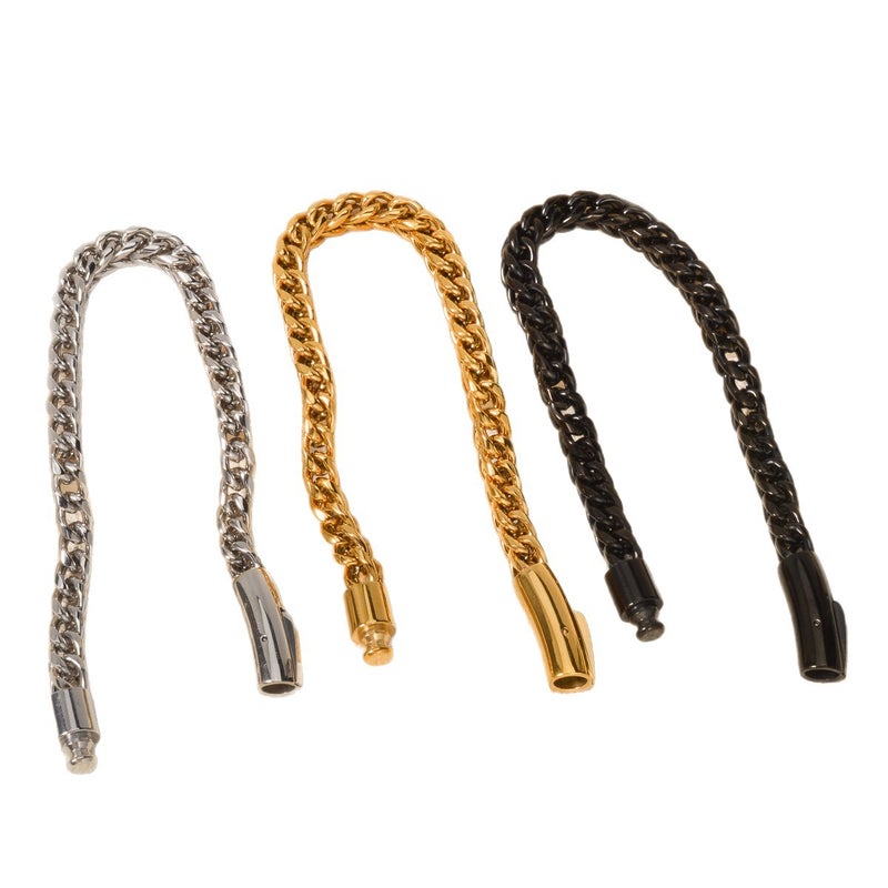 In stock: Simple stainless steel reversible twist chain bracelet, a creative and vintage titanium steel bracelet for men - Image 5