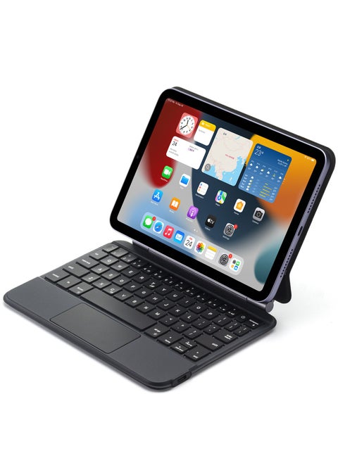 Floating Smart Keyboard for iPad Mini 6 (A2567/A2568/ A2569)/ iPad Mini 7, Bluetooth Wireless Backlit Rechargeable Keyboard Case with Touchpad