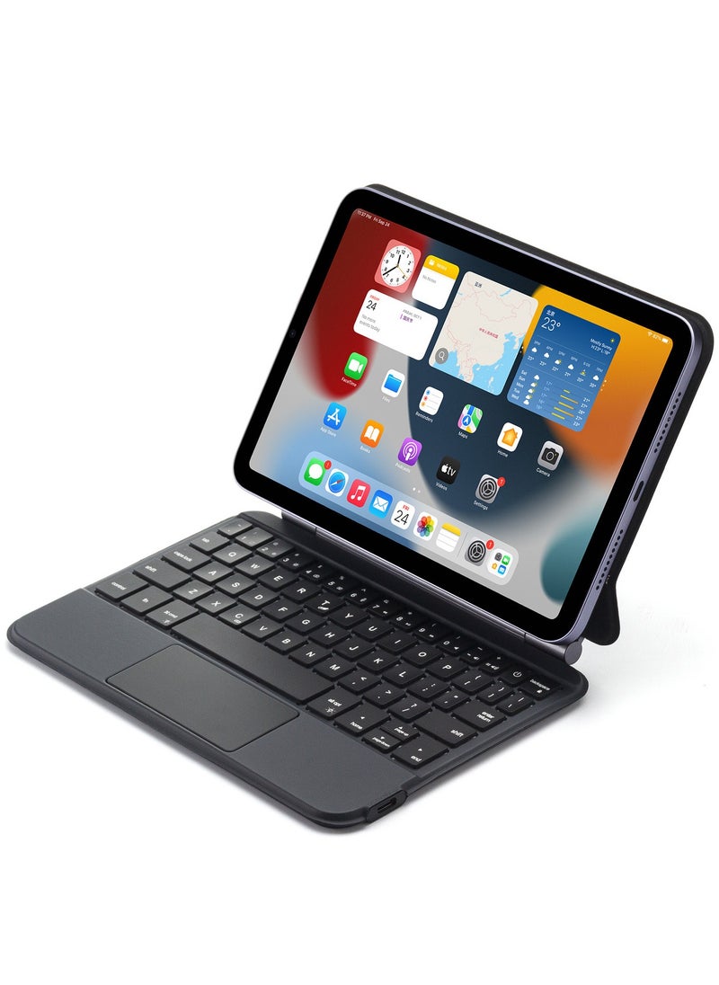 Generic - Floating Smart Keyboard for iPad Mini 6 (A2567/A2568/ A2569)/ iPad Mini 7, Bluetooth Wireless Backlit Rechargeable Keyboard Case with Touchpad - Image 1