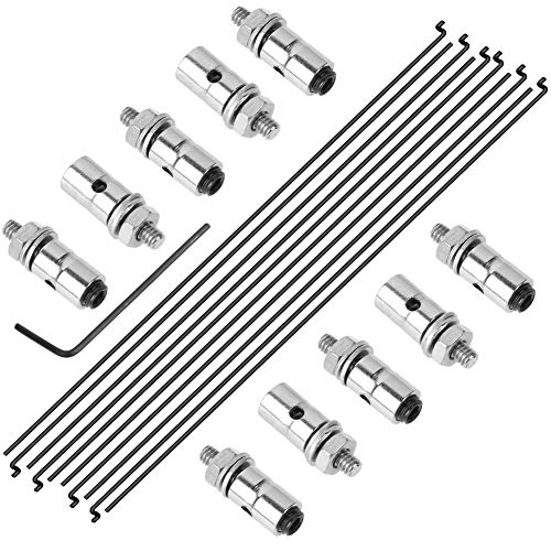 HobbyPark 20pcs 1.3mm Adjustable Pushrod Connector Linkage Stopper & Φ1.2mm x L180mm Steel Z Style Pushrods Parts for RC Airplane Plane Boat Replacement - Image 5