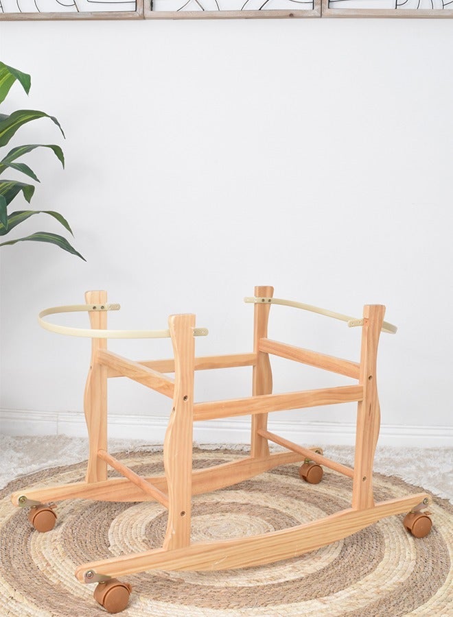 FUN MOMENT Moses Basket Baby Bed with Wheel Stand - Image 2