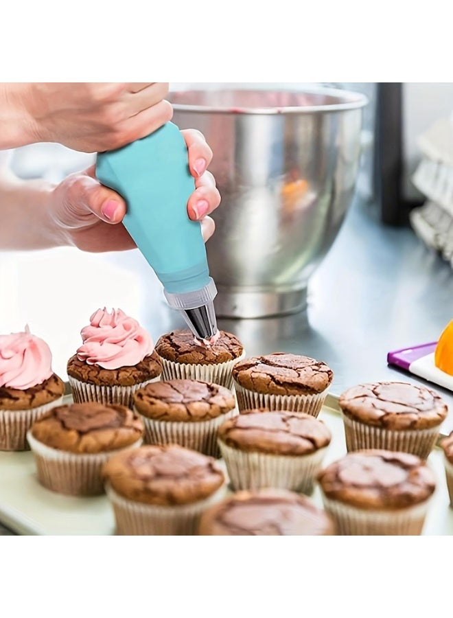 Bukela 322PCS Cake Decorating Kit with Cake Turntable, 48 Numbered Icing Piping Tips, 100 Pastry Piping Bag, 3 Spatulas, 3 Comb ScrapersPaper Cupcake Liners, Cake Baking Supplies - Image 5