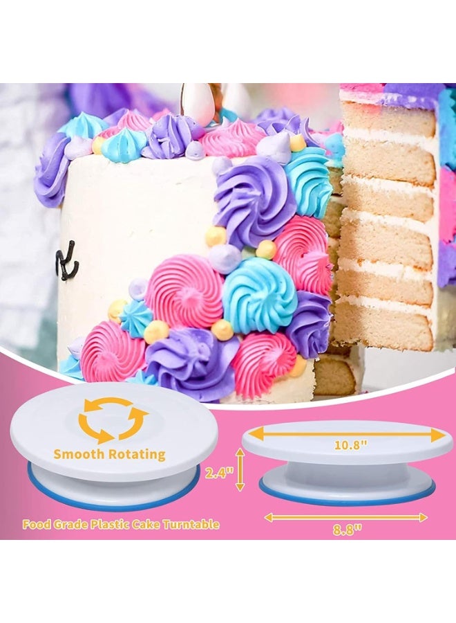 Bukela 322PCS Cake Decorating Kit with Cake Turntable, 48 Numbered Icing Piping Tips, 100 Pastry Piping Bag, 3 Spatulas, 3 Comb ScrapersPaper Cupcake Liners, Cake Baking Supplies - Image 4