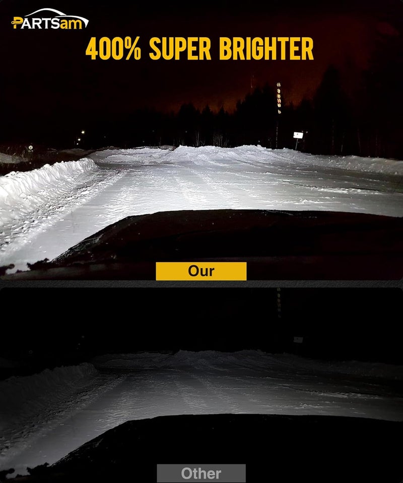 Partsam 2PCS H6054 LED Headlights 7x6 5x7 Headlamp Anti-glare Hi/Low Sealed Beam with Blue DRL Lights Compatible with Cherokee XJ Wrangler YJ Dodge etc - Image 2