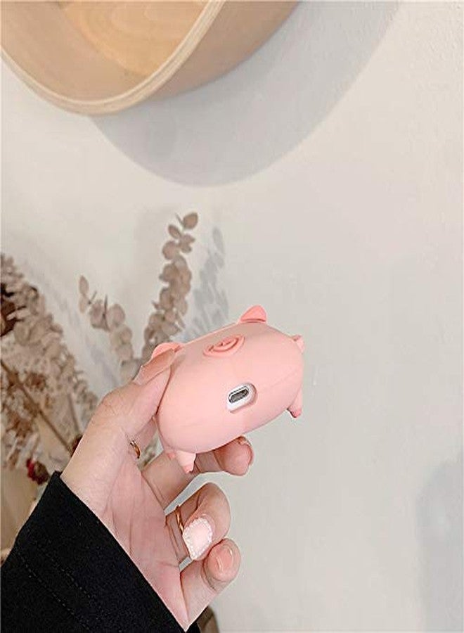 LEWOTE Silicone Case Compatible with Apple Airpods Pro& Pro 2 Funny Cute Cover [PAPA Animal Pet Design](Pink Pig) - Image 5