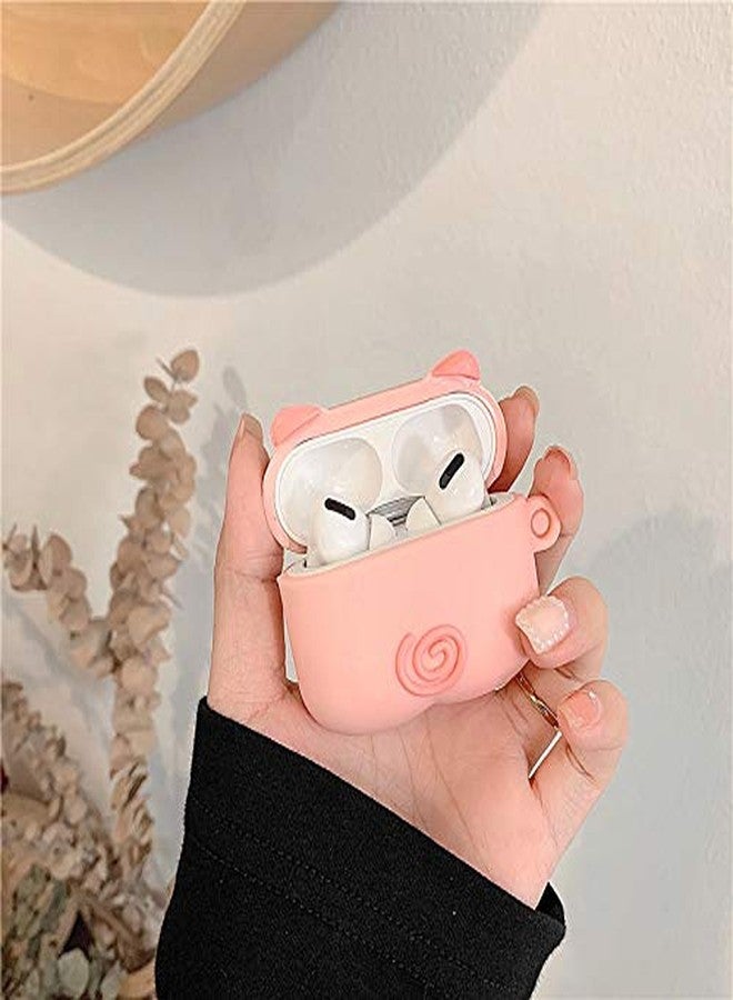 LEWOTE Silicone Case Compatible with Apple Airpods Pro& Pro 2 Funny Cute Cover [PAPA Animal Pet Design](Pink Pig) - Image 4